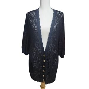 🇺🇸Torrid Black Button-Up Sweater